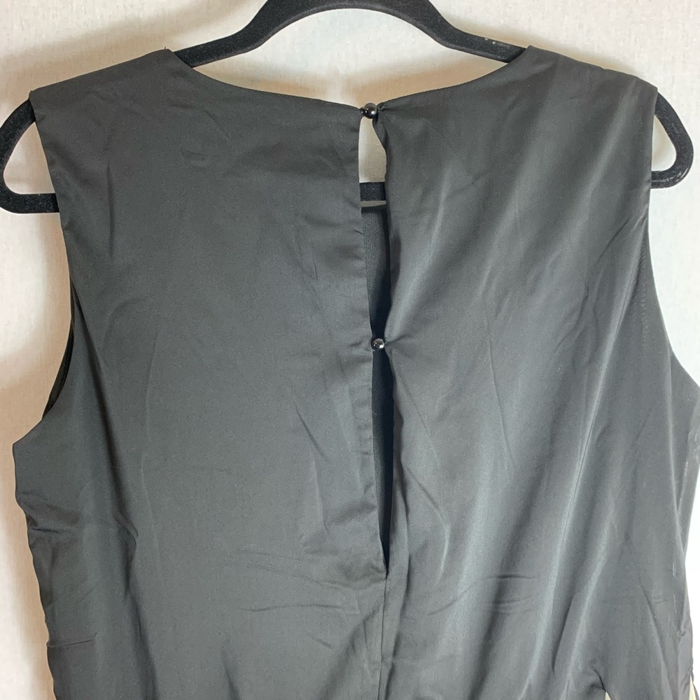 Ccf Black Sleeveless Round Neck Patchwork Dress M - image 2